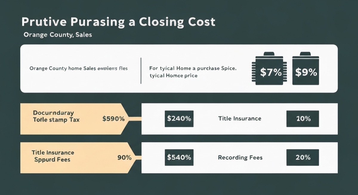Closing costs breakdown comparing documentary stamp tax, title insurance, and recording fees for Orange County FL home sales