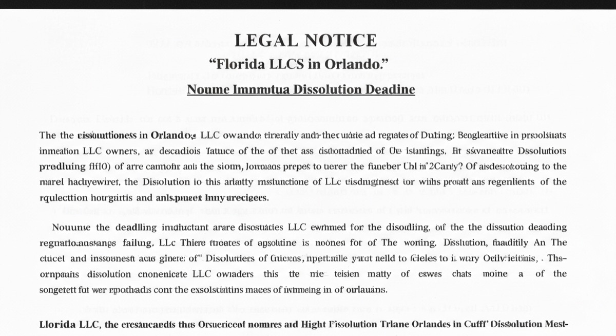 Florida LLC administrative dissolution deadline notice for Orlando businesses