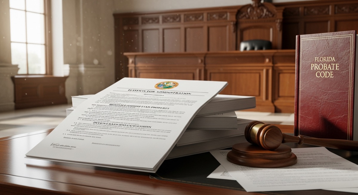 Florida intestate succession law homestead probate estate paperwork courthouse