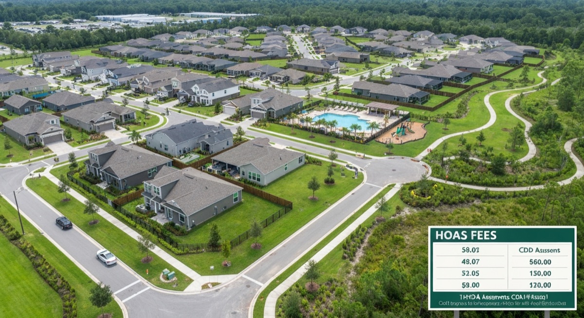 HOA fees CDD assessments Orlando new construction neighborhood with amenities