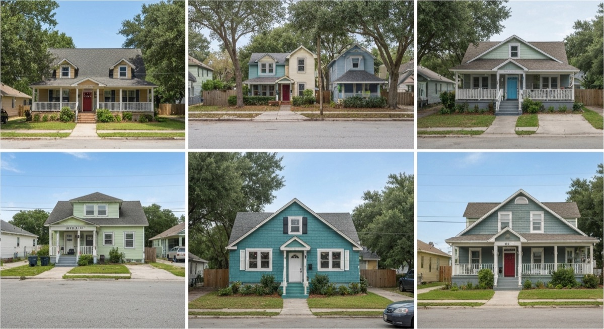 Gentrifying neighborhoods Orlando showing residential blocks with rising assessed values and renovation activity