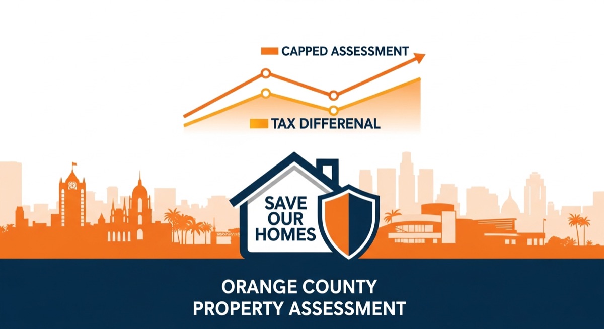 Save Our Homes cap tax differential illustration Orange County property assessment