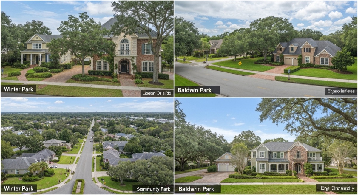 Winter Park and Baldwin Park neighborhoods comparison, Orlando real estate